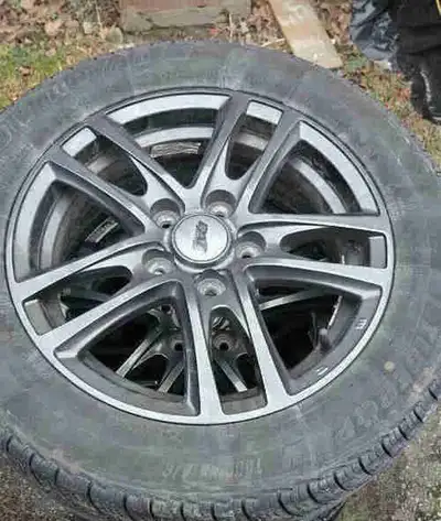 A set of rims and touring all season tires in good condition. gently used 5×114.3 bolt pattern. They...