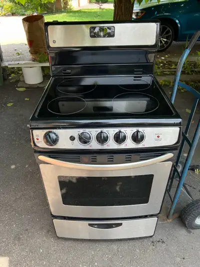 24” stove ge stainless glass, View more