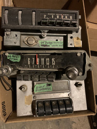 3 old car radios each