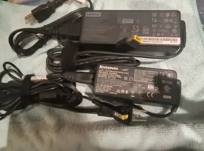 2 LENOVO LAPTOP CHARGERS, View more
