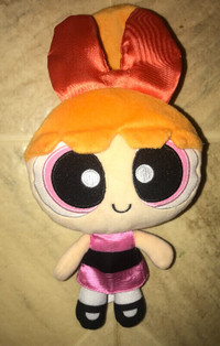 Plush POWER PUFF GIRLS Blossom 9.5" Orange Pink Stuffed Doll