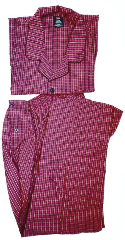 Hanes Men’s Woven Plain-Weave Pajama Set, Red Plaid, XL, New in Men's in Kitchener / Waterloo