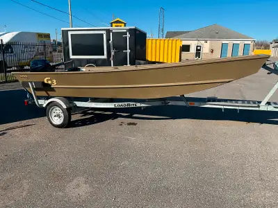 2023 G 3 Jon Boat with 70 inch beam ,9.9 four stroke Yamaha electric start with 2 years on warranty...