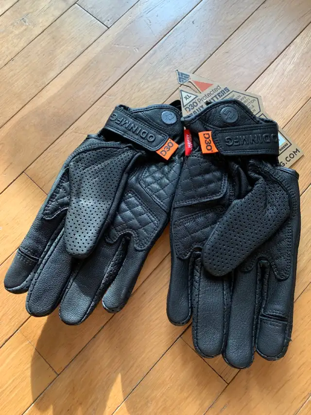 XL Size Odin MFG Motorcycle Gloves Perforated D3O in Men's in Charlottetown - Image 4