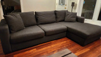 Sofa sectionnel gris foncé / Dark grey Sectionnal