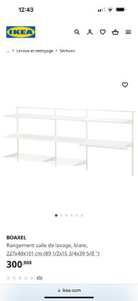 Rangement Ikea de salle de lavage ou chambre