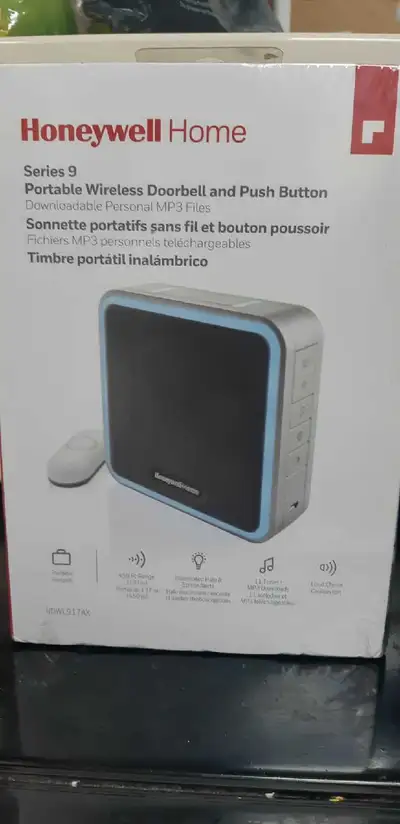 Honeywell home portable wireless doorbell 9 serriend push bouton, View more
