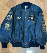 2002 Salt Lake City Olympic Roots Team Canada leather jacket 