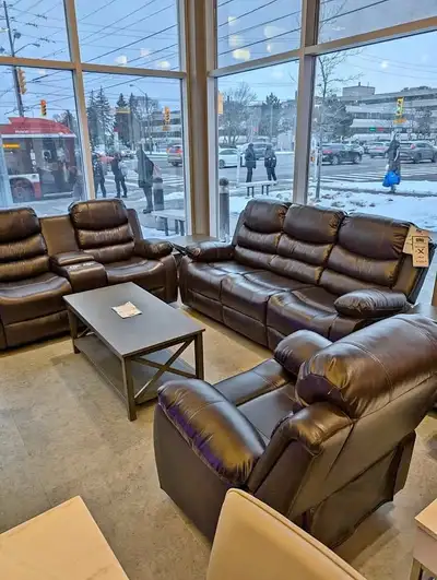 Leather Recliner Set, View more