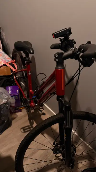 Riverside 500 Hybrid Bike, Size S – Like New + Accessories, View more