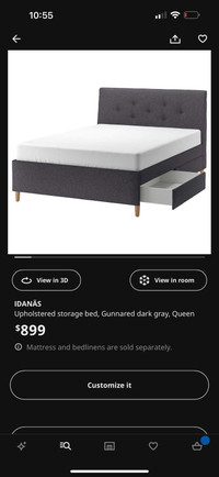 Idanas queen size bed frame