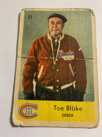 1959/60 Parkhurst Hockey Card #27 Hector Toe Blake Coach
