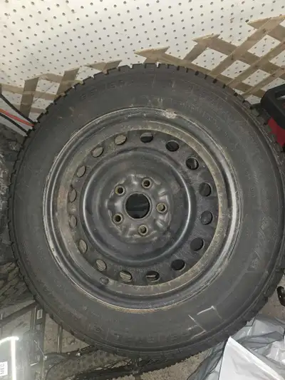 General Altimax GT studdable winter tires. Mounted and balanced on steel rims. Size 205 60r16 5x114...