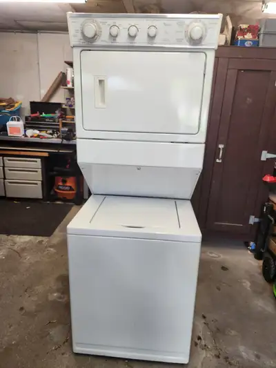stacked Whirlpool washer dryer, View more