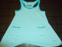 ► ROOTS - Light Blue Shark Bite Style Top - Size 5/6