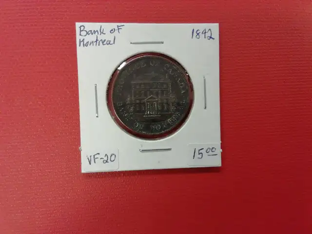 Bank of Montreal 1842 VF-20 Coin in Arts & Collectibles in Mississauga / Peel Region - Image 2