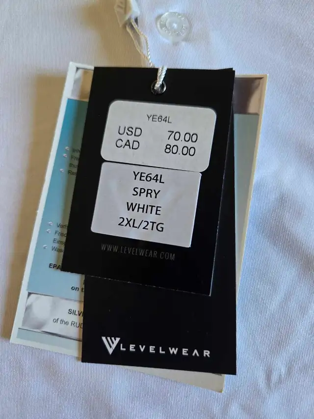 Levelwear Spry Performance Polo BNWT 2XL in Men's in Charlottetown - Image 5