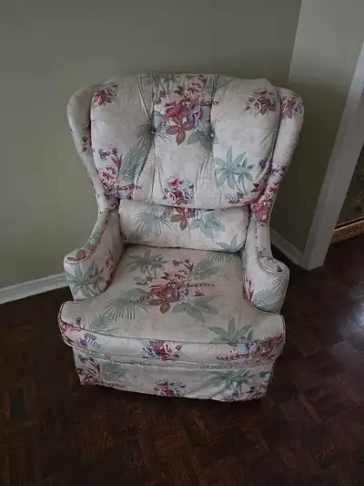 2 Floral Wingback Chair, View more