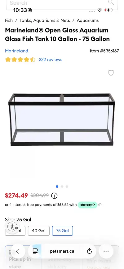 brand new 75 gallon tank, View more