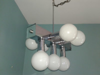 Electrical.  Ceiling Light fixture and bulbs