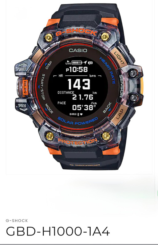 CASIO G-SHOCK G-SQUAD GBD-H1000-1A4JR Men's in Jewellery & Watches in City of Toronto