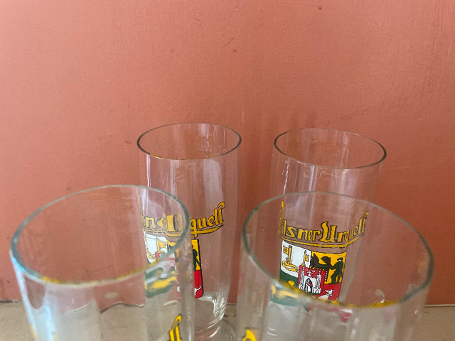 Pilsner Urquell beer glasses- set of 4. VINTAGE in Arts & Collectibles in City of Halifax - Image 3