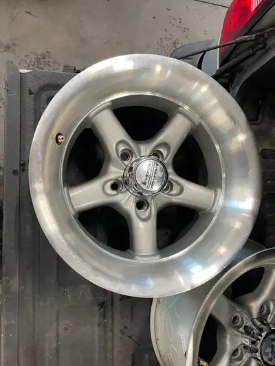 Selling used set of American Racing rims, 15x8”, bolt pattern is 5x4.5” (5x114.3mm), 3.75” back spac...