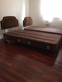 Two English made beds with drawers each $ 100