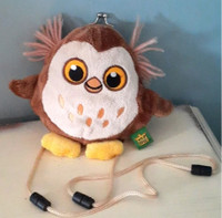 Wild Republic plush owl mini shoulder bag coin purse with strap
