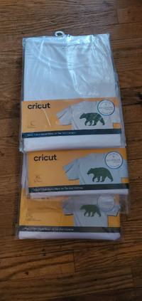 3 X NEW Cricut White T-Shirts L/XL/XXL