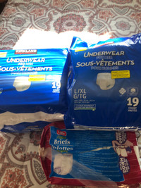 Adult L/XL uni & male incont diapers