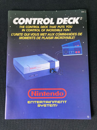 Original Nintendo Control Deck Instruction Manual NES Booklet
