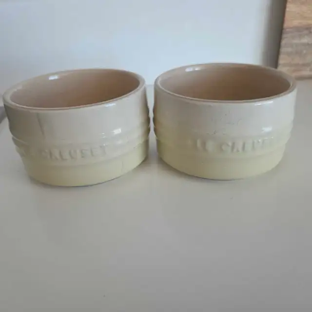 Le Creuset Pair of Two Mini Yellow Cocettes in Kitchen & Dining Wares in Calgary - Image 5