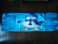 Christmas snowman mat 23" x 70" brand new / tapis de noël neuf