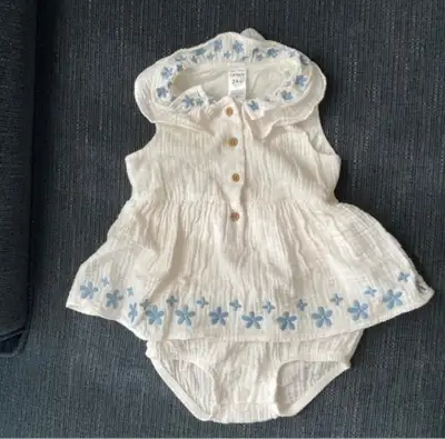 Baby girl linen one piece 24m, View more