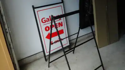 A FRAME- ADVERTISING SIGNS ALL METAL  24" W X 42 HIGH, View more