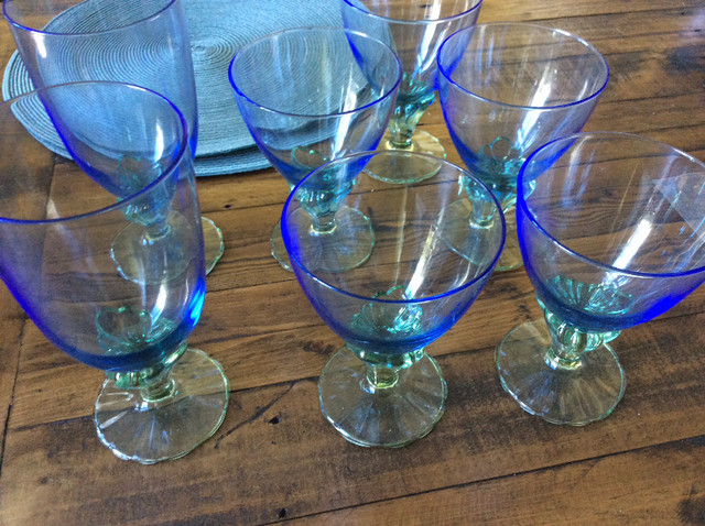New! Stunning  Pedestal Water/ Beverage Glasses x 7 in Kitchen & Dining Wares in Cape Breton - Image 2