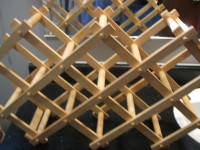 Wine rack - solid wood construction - New