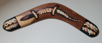 Genuine Aboriginal Art Souvenir Boomerang Hand Painted & Crafted