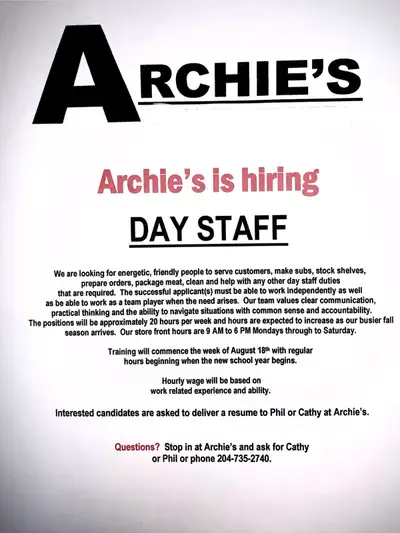 Archie’s Meats in Starbuck MB, View more