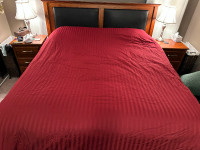 King Size Duvet cover with 2 Shams Burgundy or Wine color