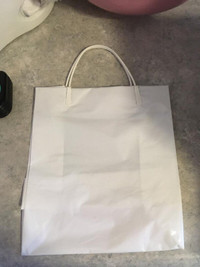 White Plastic Bags w/Handle - Approx. 100 - SUS