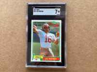 Joe Montana SF 49ers 1981 Topps Rookie Card SGC 7