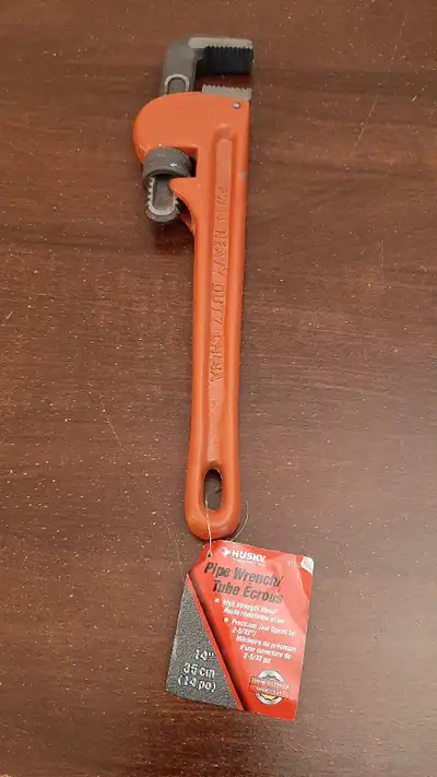 ** NEW ** - Husky 14" Pipe Wrench - High Strength Steel., View more