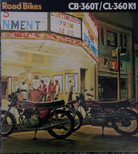 1974 Honda CB-360T/CL-360K1 Original 4 Pg Dealer Brochure 