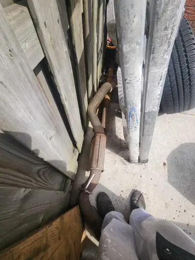 Used muffler no holes little bit of rust but nothing major