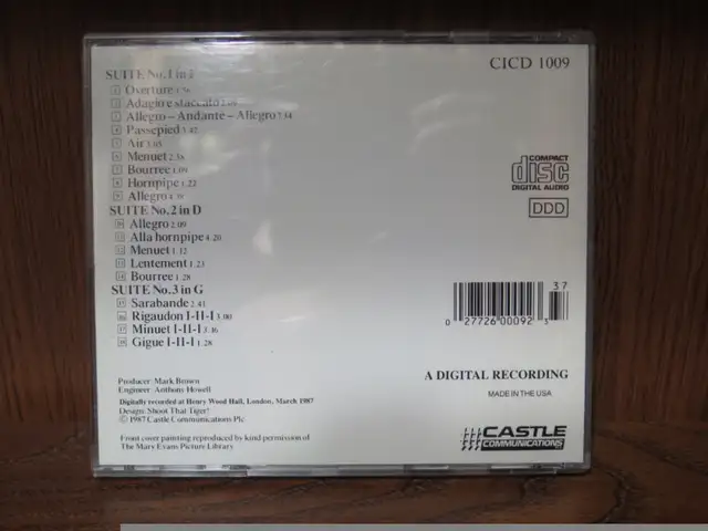 Handel - Water Music - 1 CD in CDs, DVDs & Blu-ray in Longueuil / South Shore - Image 3
