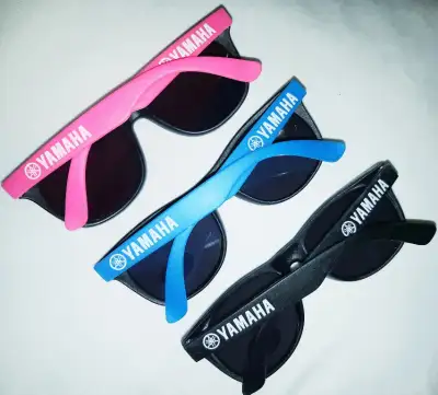 PROMOTIONAL YAMAHA MOTORCYCLE SUN GLASSES. SELLING FOR $20.00 EACH OR 2/$30.00. (NOTE: Only 4 black,...