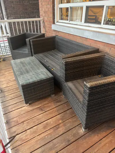 Contemporary Rattan Patio Set, View more