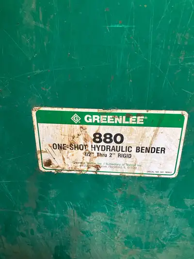 greenlee 880 one shot hydraulic conduit bender 1/2 -2”, View more